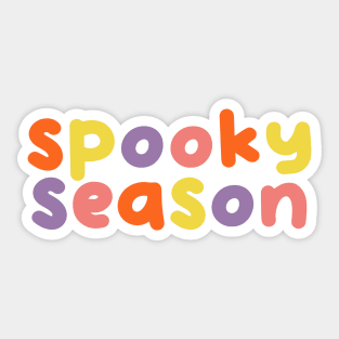 Spooky season cute type design Sticker